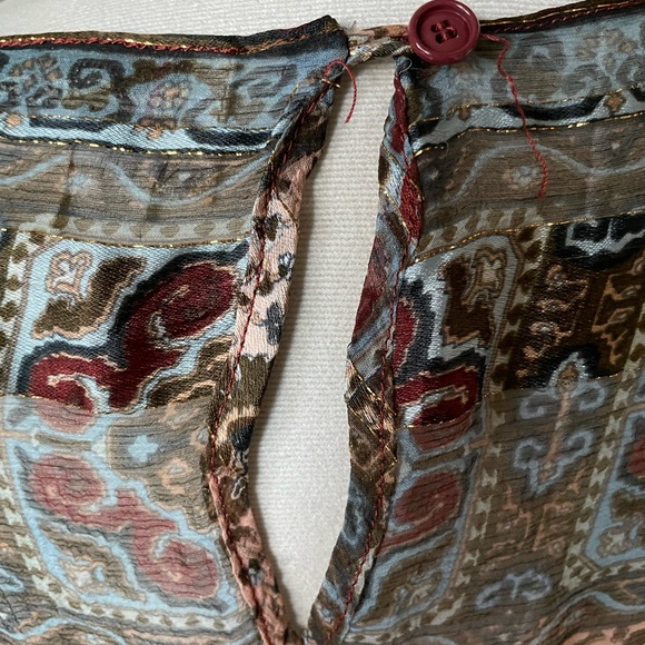 Vintage 70s The Silk Farm 100% Silk Semi Sheer Dress - Picture 9 of 9